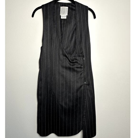 Gar Couture Paris Vintage 90s Black Wrap Short Mini Dress Women's Small - Picture 2 of 10